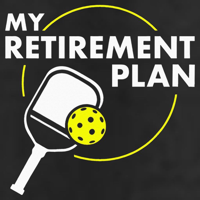 My Retirement Plan Funny Pickleball Slogan 7 Panel Mesh Trucker Snapback Hat