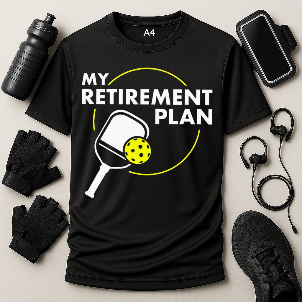 My Retirement Plan Funny Pickleball Slogan Cooling Performance Crew T-Shirt