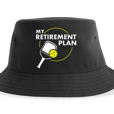 My Retirement Plan Funny Pickleball Slogan Sustainable Bucket Hat