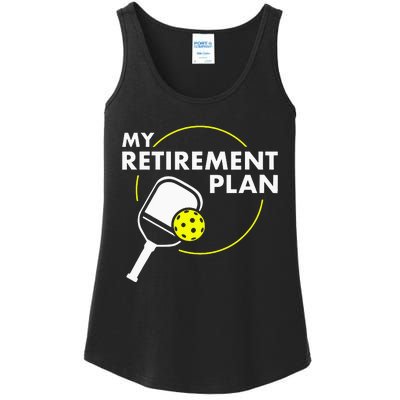 My Retirement Plan Funny Pickleball Slogan Ladies Essential Tank