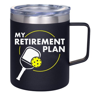 My Retirement Plan Funny Pickleball Slogan 12oz Stainless Steel Coffee Mug