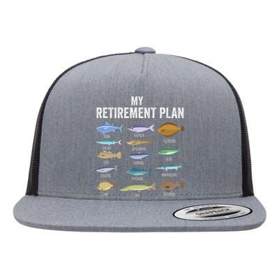 My Retiret Plan Fishing. Retiret Gift For Flat Bill Trucker Hat