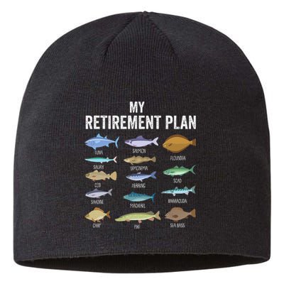 My Retiret Plan Fishing. Retiret Gift For Sustainable Beanie