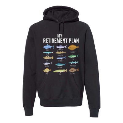 My Retiret Plan Fishing. Retiret Gift For Premium Hoodie