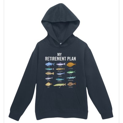 My Retiret Plan Fishing. Retiret Gift For Urban Pullover Hoodie