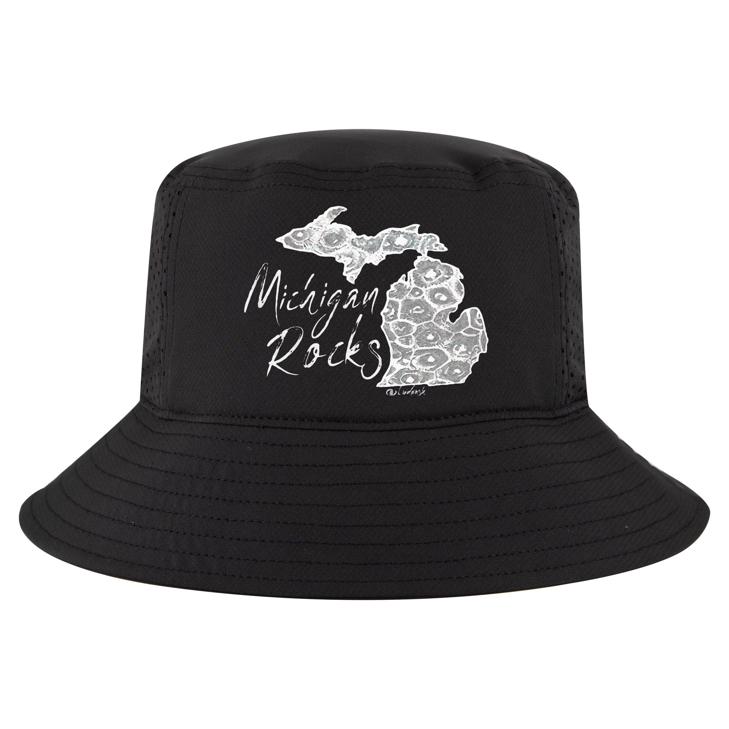 MICHIGAN ROCKS PETOSKEY STONE Cool Comfort Performance Bucket Hat