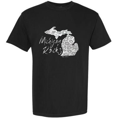 MICHIGAN ROCKS PETOSKEY STONE Garment-Dyed Heavyweight T-Shirt