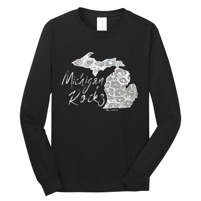 MICHIGAN ROCKS PETOSKEY STONE Long Sleeve Shirt