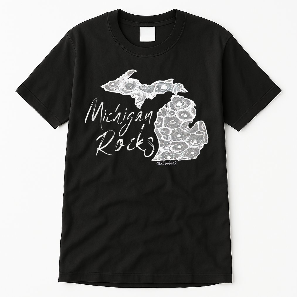 MICHIGAN ROCKS PETOSKEY STONE Tall T-Shirt