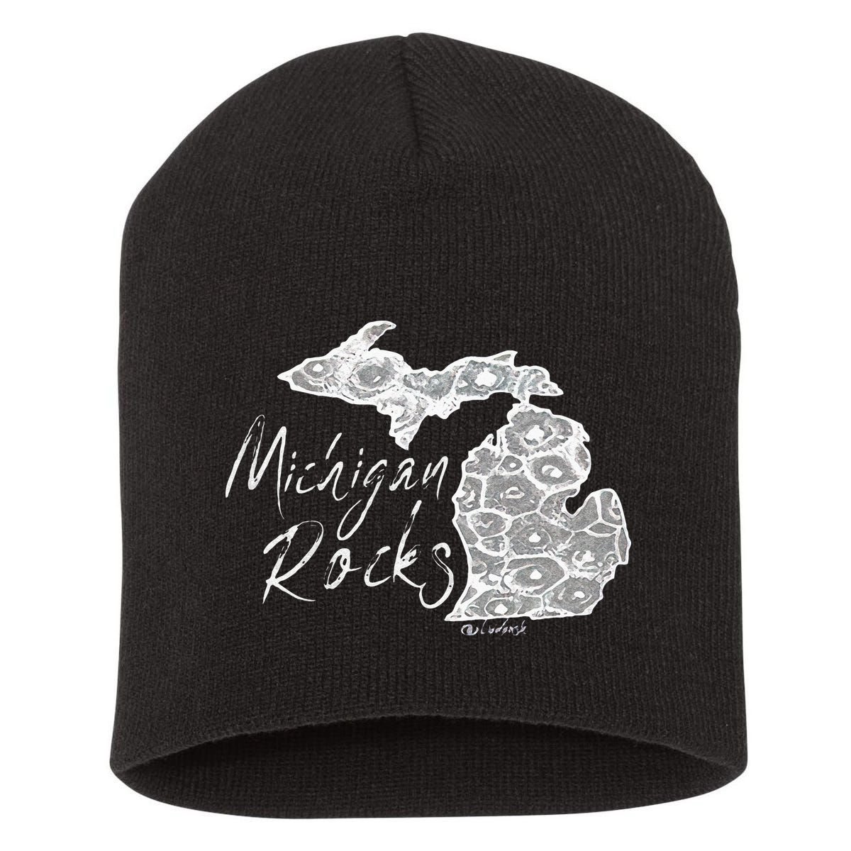 MICHIGAN ROCKS PETOSKEY STONE Short Acrylic Beanie