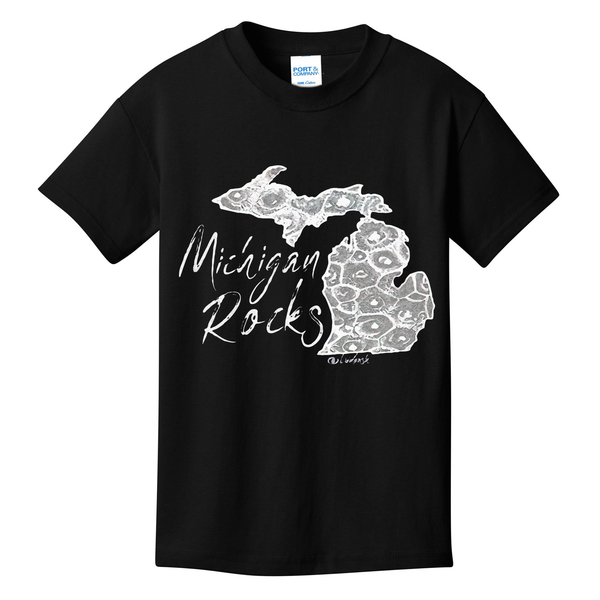MICHIGAN ROCKS PETOSKEY STONE Kids T-Shirt