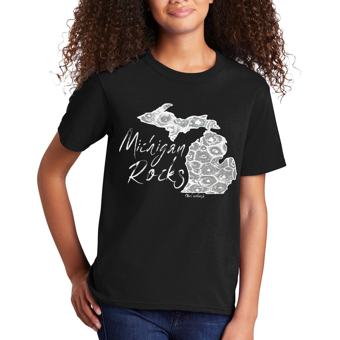MICHIGAN ROCKS PETOSKEY STONE Kids T-Shirt