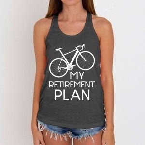 My Retirement Plan - Cyclist Retired Retiree Pension Bicycle Women's Knotted Racerback Tank