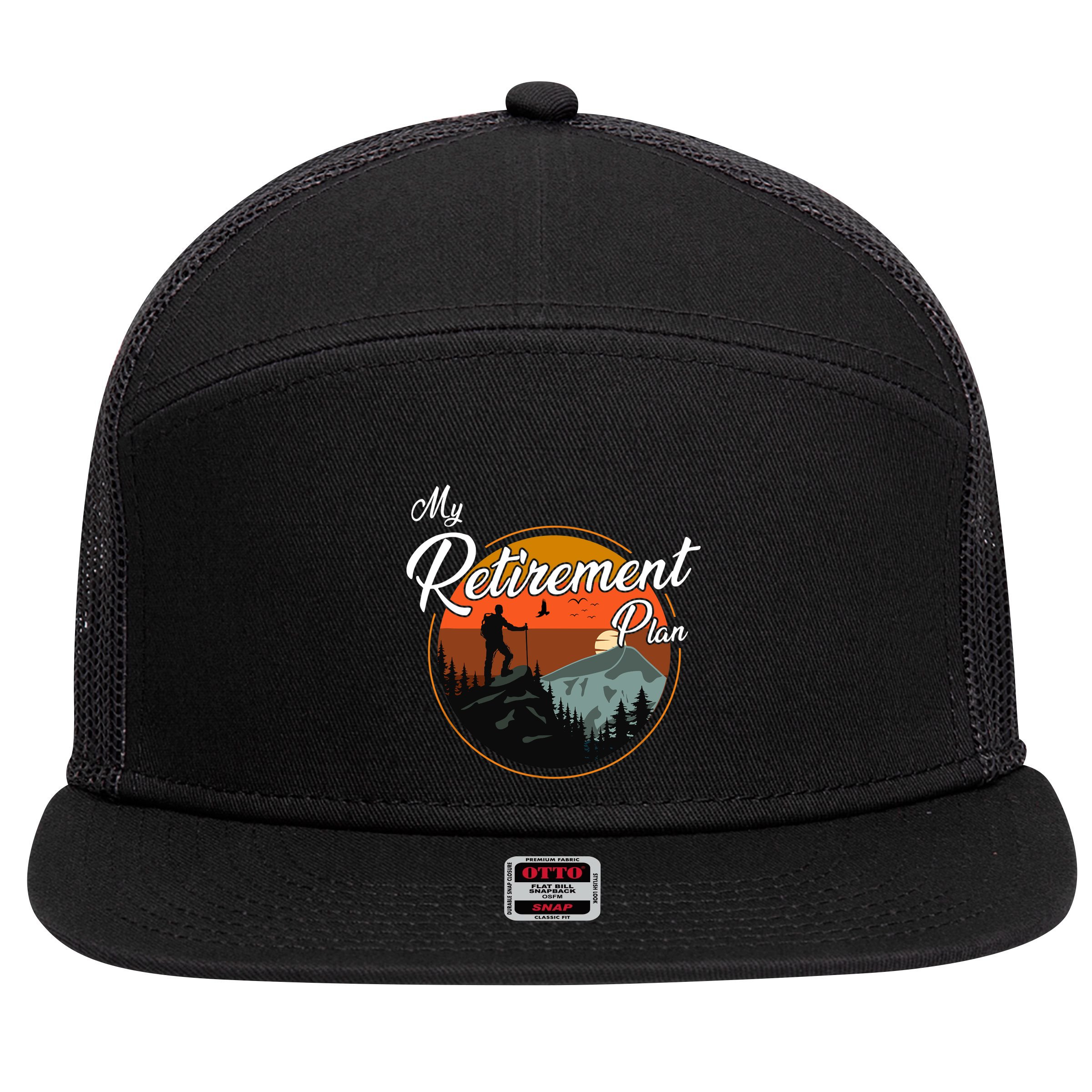 My Retirement Plan - Hiking 7 Panel Mesh Trucker Snapback Hat