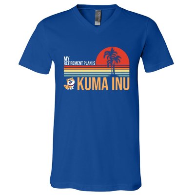 My Retiret Plan Is Kuma Inu Coin Millionaire Future Gift V-Neck T-Shirt