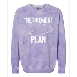 My Retirement Plan Arrowhead Hunting Flintknapping Colorblast Crewneck Sweatshirt