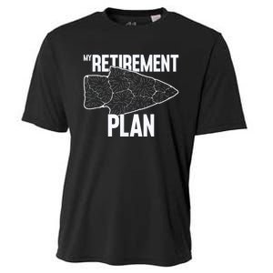 My Retirement Plan Arrowhead Hunting Flintknapping Cooling Performance Crew T-Shirt