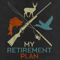 My Retirement Plan Hunting Fishing Hunter Grandfather 7 Panel Mesh Trucker Snapback Hat