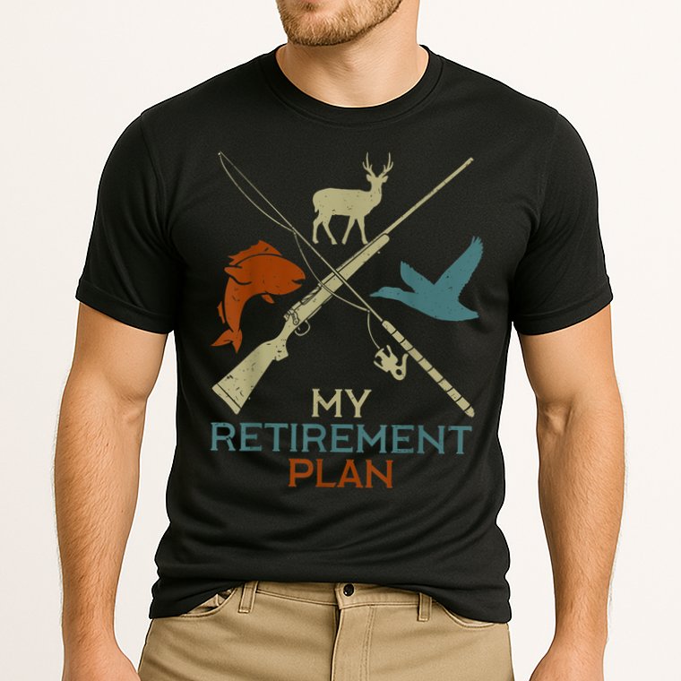 My Retirement Plan Hunting Fishing Hunter Grandfather Cooling Performance Crew T-Shirt
