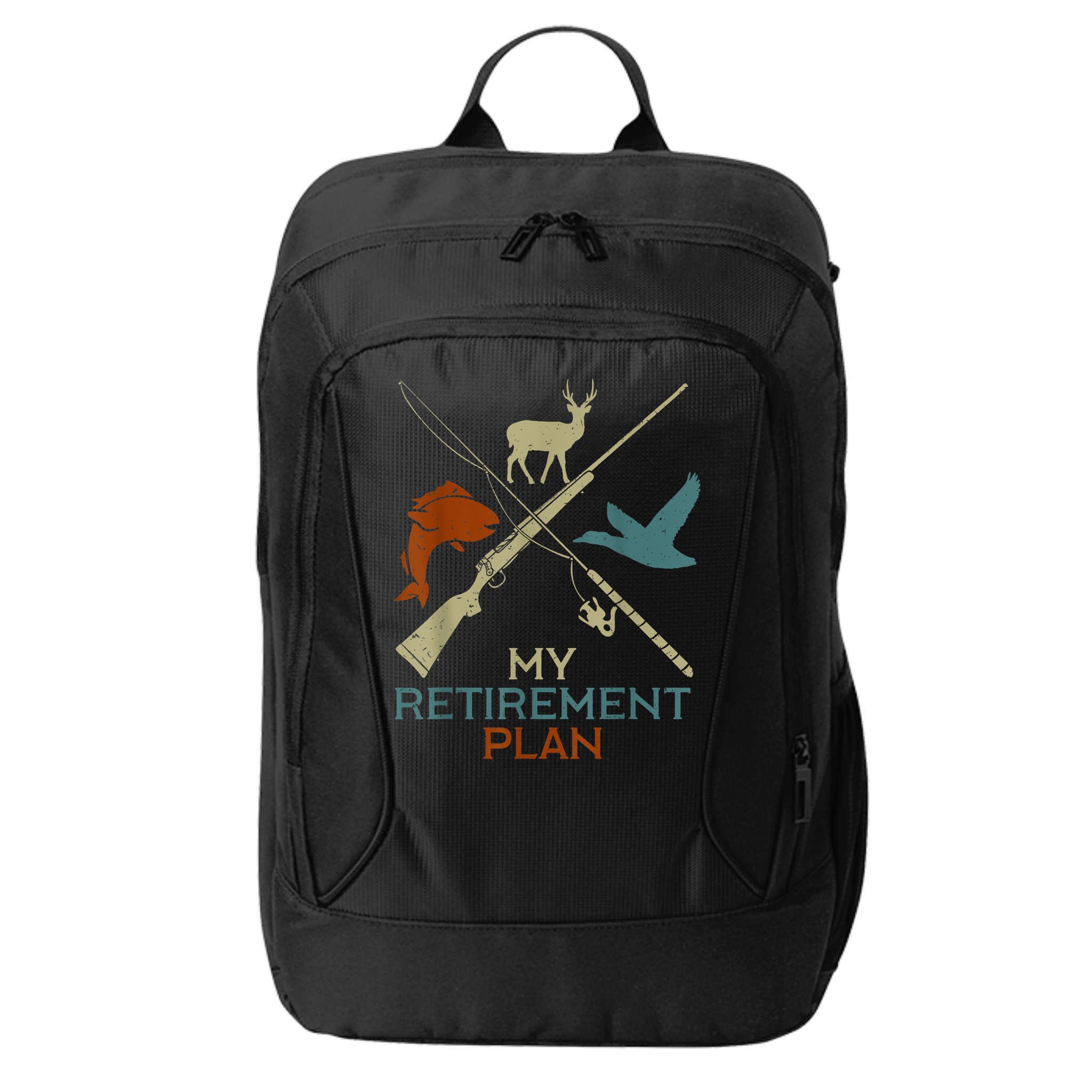 My Retirement Plan Hunting Fishing Hunter Grandfather City Backpack