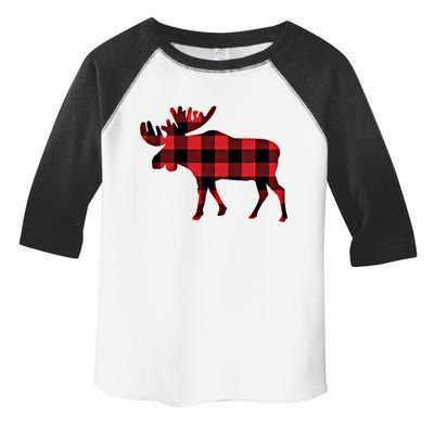 Moose Red Plaid Matching Family Buffalo Christmas Pajama Cute Gift Toddler Fine Jersey T-Shirt