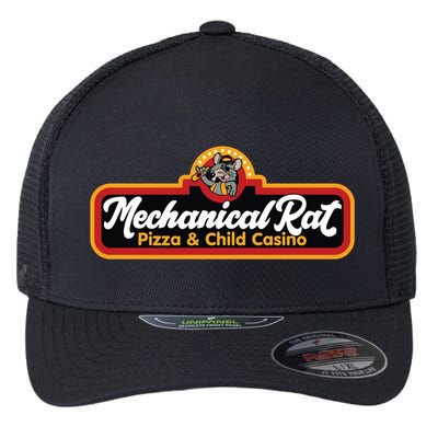 Mechanical Rat Pizza & Child Casino Flexfit Unipanel Trucker Cap