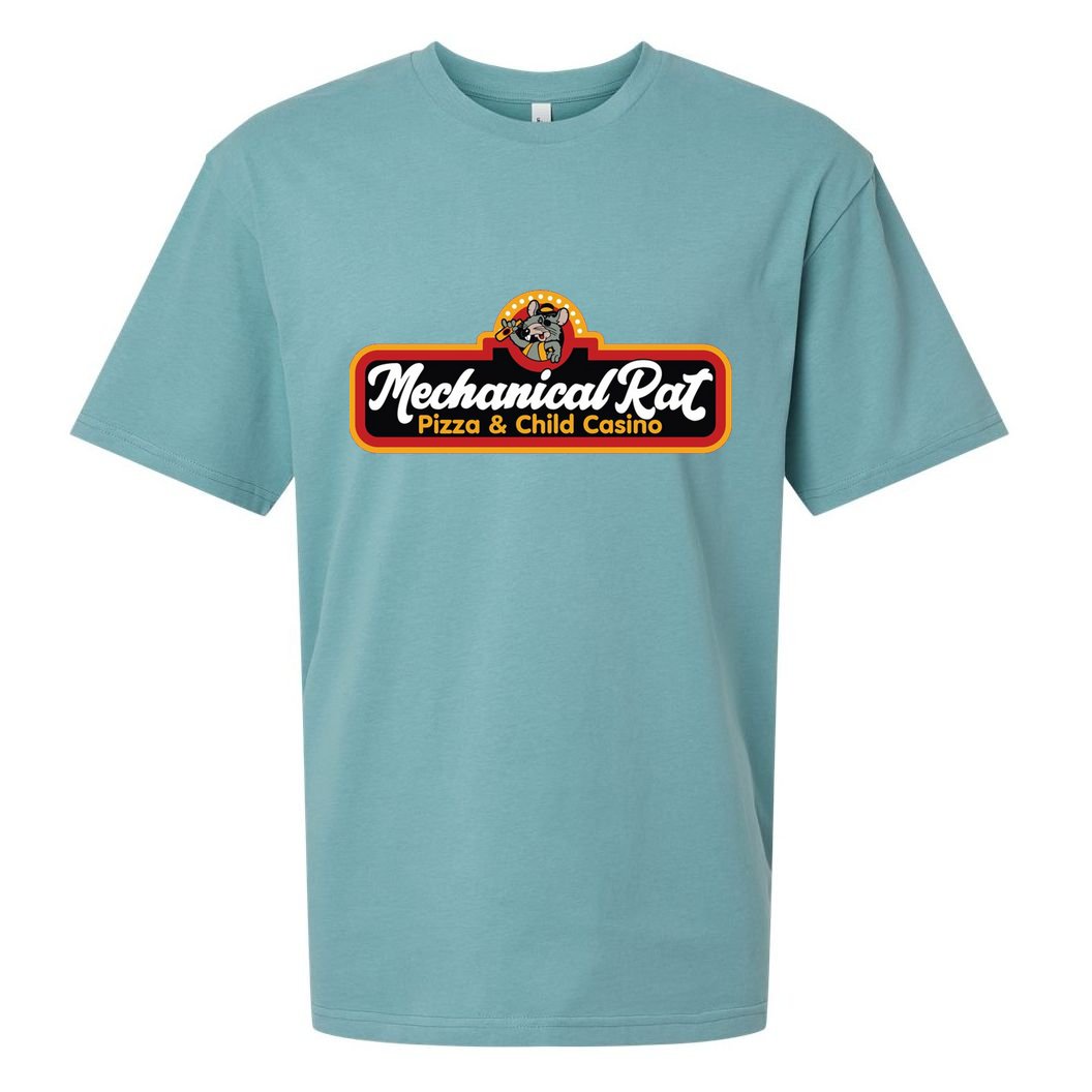 Mechanical Rat Pizza & Child Casino Sueded Cloud Jersey T-Shirt