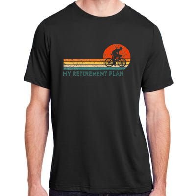 My Retirement Plan Bicycle Cycling Cyclist Retro Adult ChromaSoft Performance T-Shirt