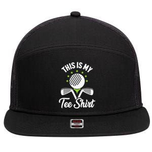 My Retirement Plan Golfer Golfing Golf Player Golf Course 7 Panel Mesh Trucker Snapback Hat