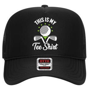 My Retirement Plan Golfer Golfing Golf Player Golf Course High Crown Mesh Back Trucker Hat