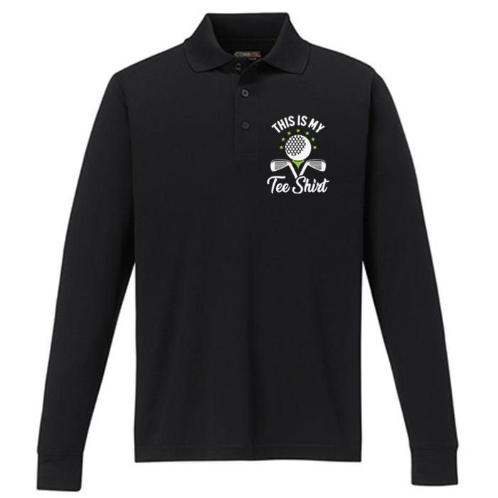 My Retirement Plan Golfer Golfing Golf Player Golf Course Performance Long Sleeve Polo