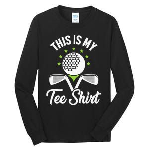 My Retirement Plan Golfer Golfing Golf Player Golf Course Tall Long Sleeve T-Shirt