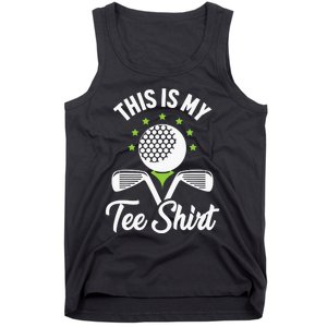 My Retirement Plan Golfer Golfing Golf Player Golf Course Tank Top