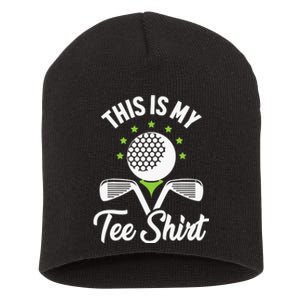 My Retirement Plan Golfer Golfing Golf Player Golf Course Short Acrylic Beanie