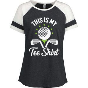 My Retirement Plan Golfer Golfing Golf Player Golf Course Enza Ladies Jersey Colorblock Tee