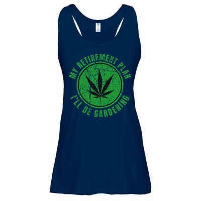 My Retirement Plan Cannabis Weed Marijuana Gardening 2024 Ladies Essential Flowy Tank