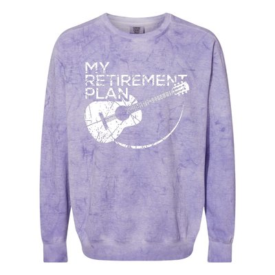 My Retirement Plan Guitar Colorblast Crewneck Sweatshirt