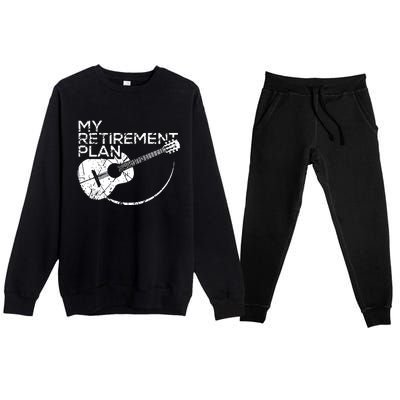 My Retirement Plan Guitar Premium Crewneck Sweatsuit Set