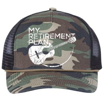 My Retirement Plan Guitar Retro Rope Trucker Hat Cap