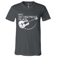 My Retirement Plan Guitar V-Neck T-Shirt