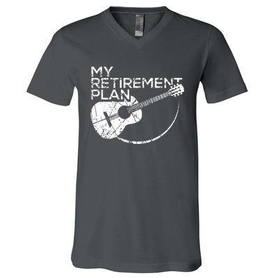 My Retirement Plan Guitar V-Neck T-Shirt