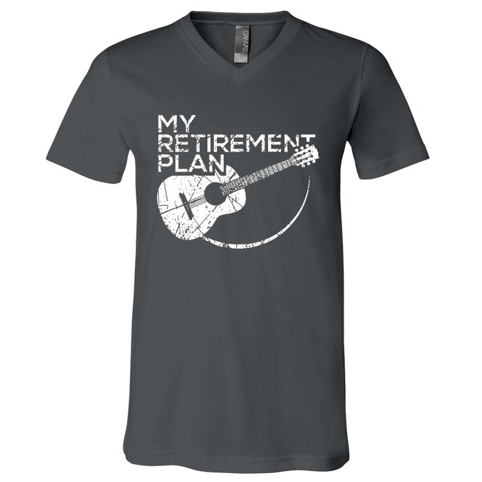 My Retirement Plan Guitar V-Neck T-Shirt