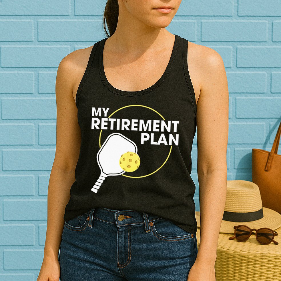 My Retirement Plan Funny Pickleball Slogan Gift Womens Tank Top