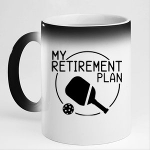 My Retirement Plan Pickleball 11oz Black Color Changing Mug