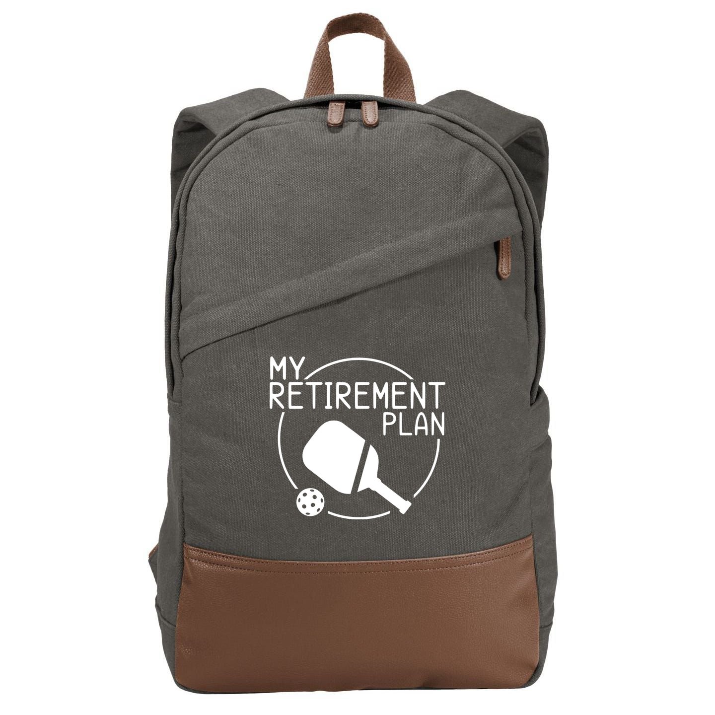 My Retirement Plan Pickleball Cotton Canvas Backpack