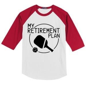 My Retirement Plan Pickleball Kids Colorblock Raglan Jersey