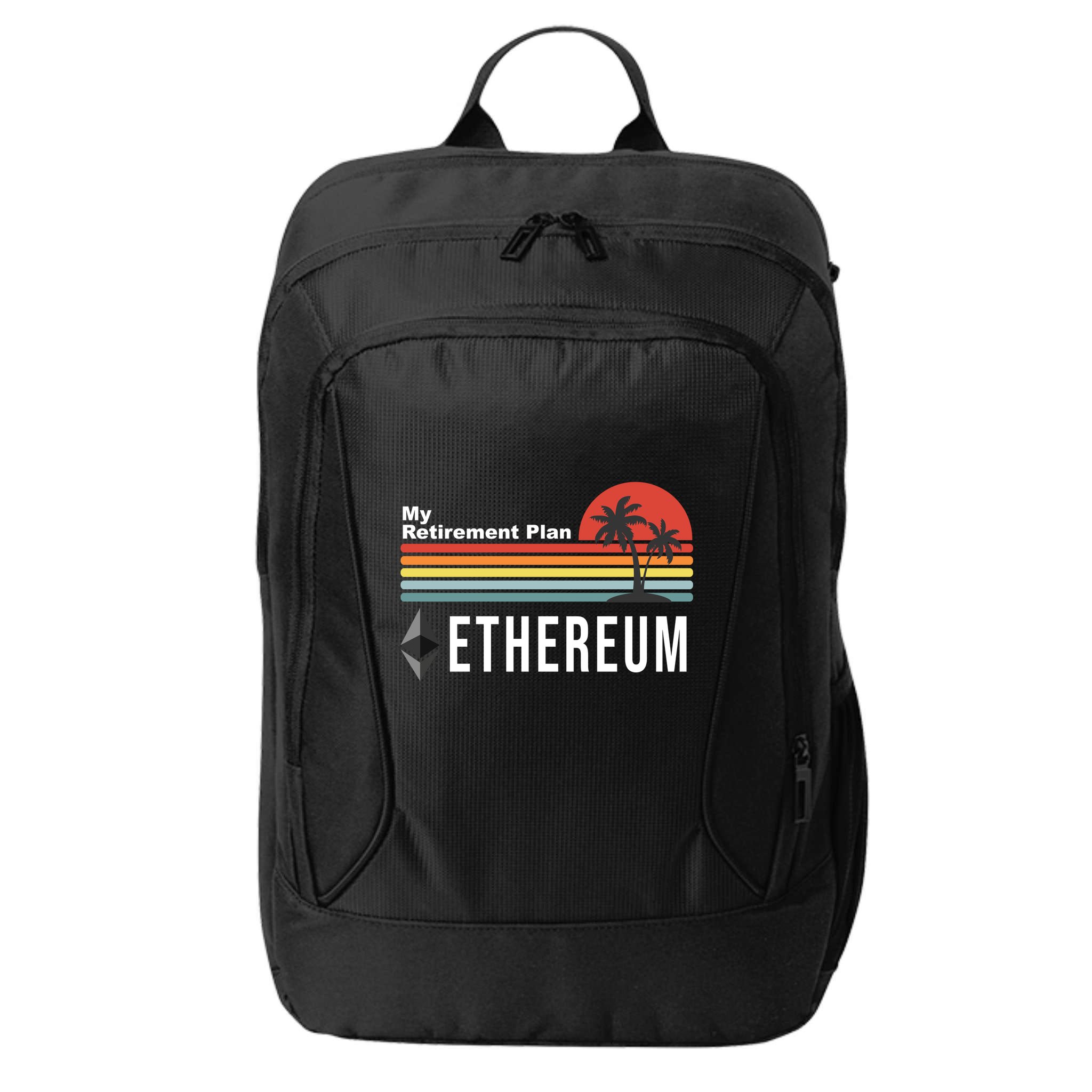 My Retirement Plan Ethereum Sunset City Backpack