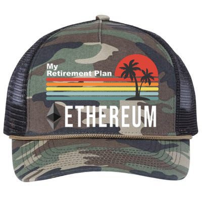 My Retirement Plan Ethereum Sunset Retro Rope Trucker Hat Cap