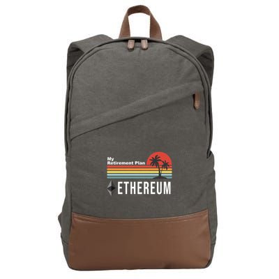 My Retirement Plan Ethereum Sunset Cotton Canvas Backpack