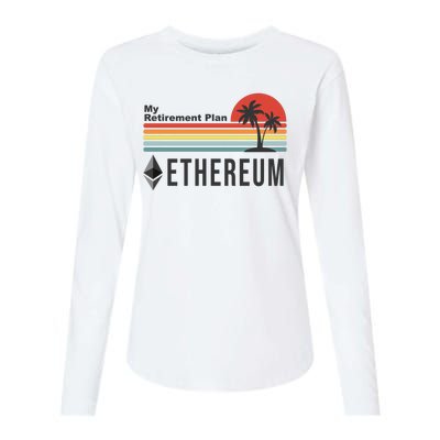 My Retirement Plan Ethereum Sunset Womens Cotton Relaxed Long Sleeve T-Shirt